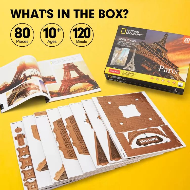 3D пазл CubicFun «National Geographic. Париж» — картинка 10