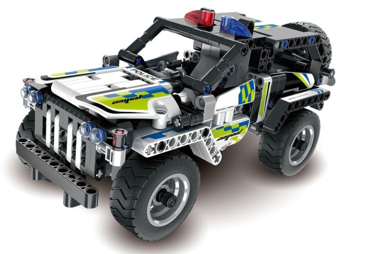 Радиоуправляемый конструктор «Полицейский джип инерция», 199 деталей — картинка 2