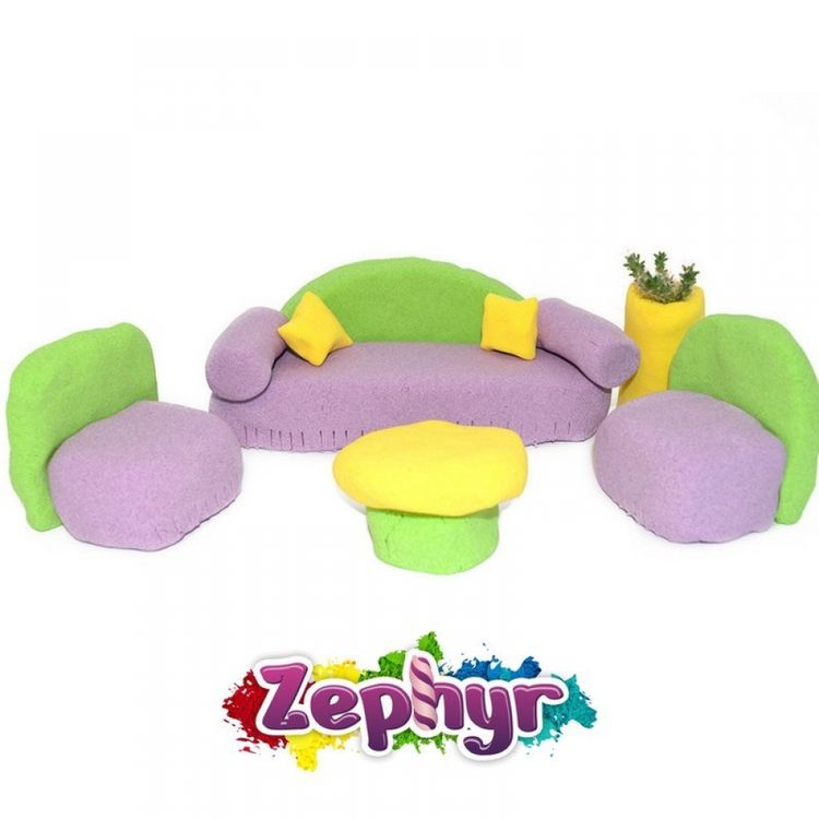 Кинетический пластилин Zephyr, розовый — картинка 3