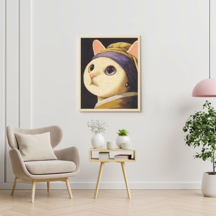 Картина по номерам «Кошка с жемчужной сережкой» — картинка 4