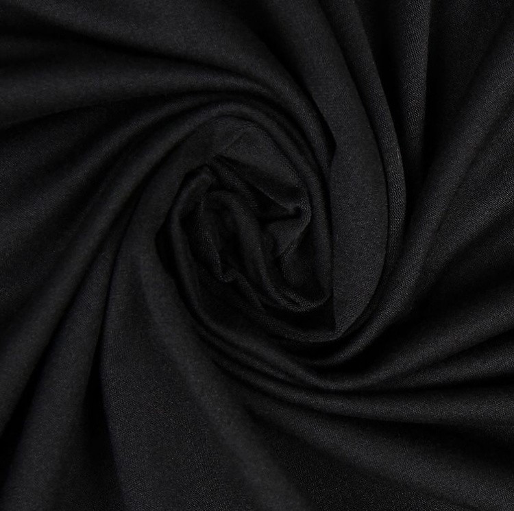 Микрофибра для нижнего белья, 5 м x 150 см, 175 г/м², цвет: черный, KRUZHEVO