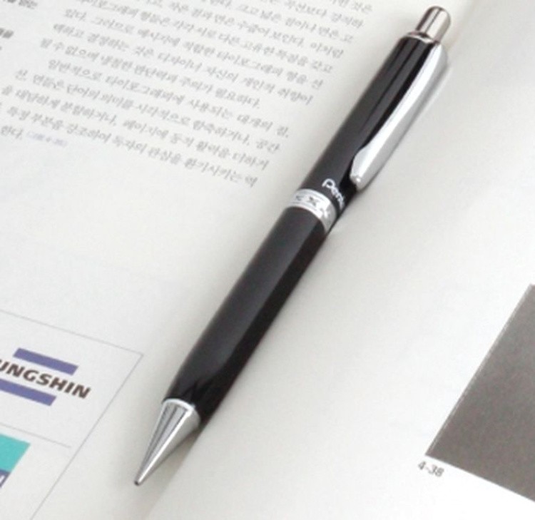 Карандаш автоматический, металлический корпус, лазерная гравировка, 0,5 мм, НВ, Pentel — картинка 3