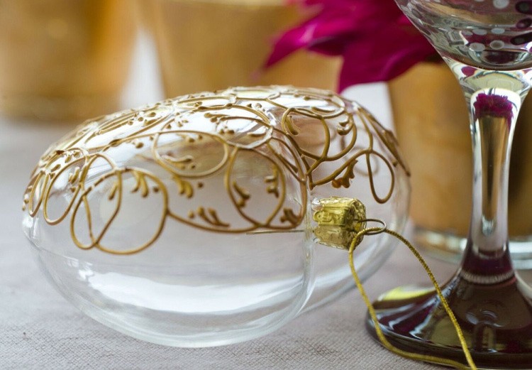 Краска по стеклу рельефная Cerne relief, цвет: под золото — картинка 4