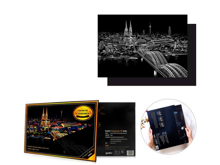 Скретч-картина «Cologne Cathedral» (цветная) — картинка 2
