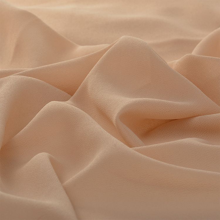 Ткань Креп-шифон, 5 м, ширина 150 см, 105 г/м2, цвет: бежевый, TBY — картинка 3