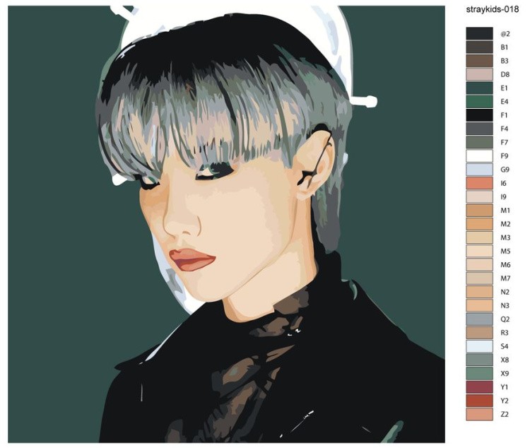 Картина по номерам «Stray Kids Стрей Кидс: Феликс 3» — картинка 3