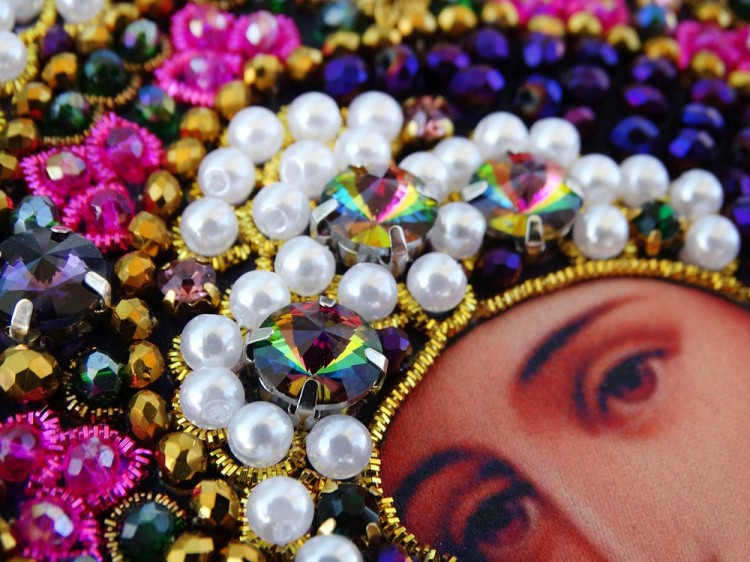 Набор для вышивания хрустальными камнями Богородица «Феодоровская» (маленькая) — картинка 5