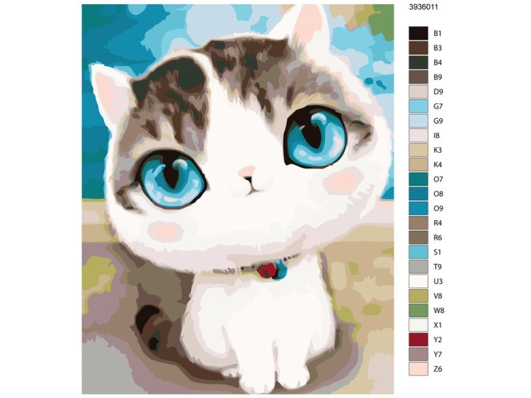 Картина по номерам «Выразительный взгляд» — картинка 2