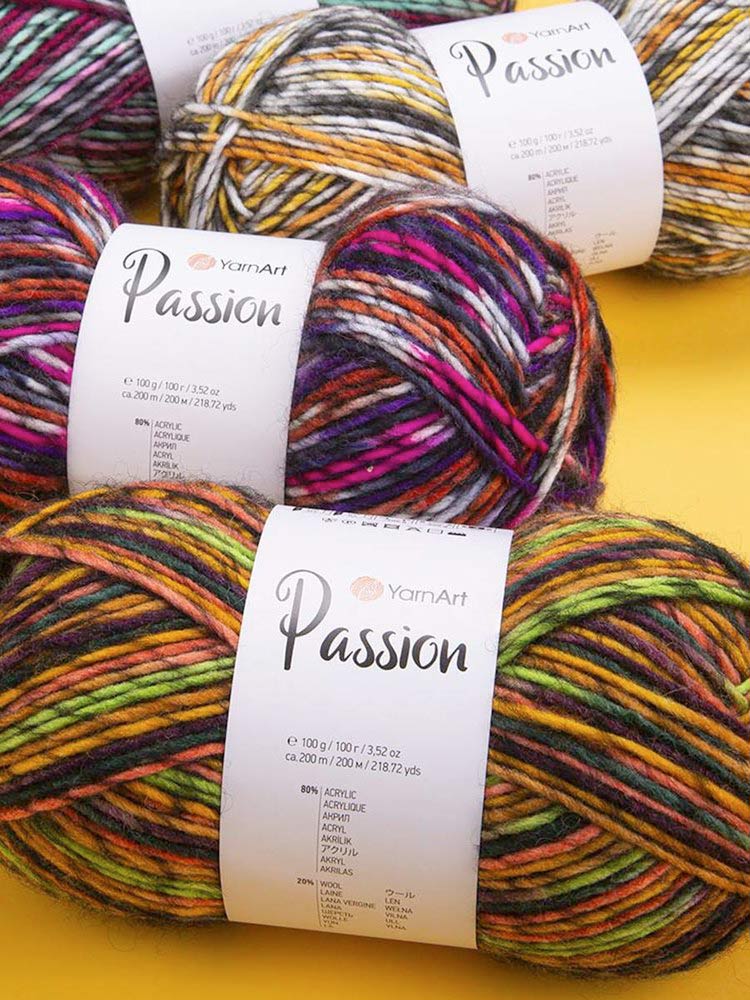 Пряжа YarnArt PASSION (ЯрнАрт Пассион), (1254), мультиколор, 5 шт. по 100 г — картинка 11