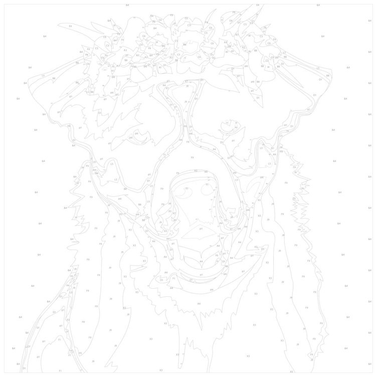 Картина по номерам «Улыбчивая собака в цветочном венке» — картинка 3