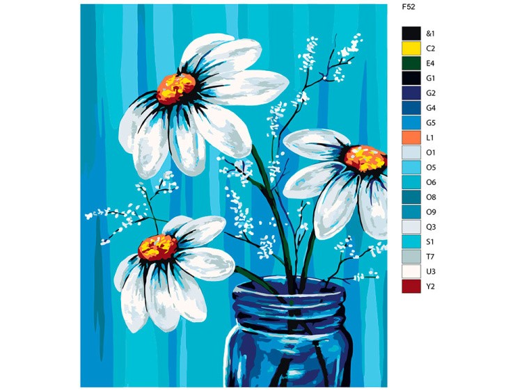 Картина по номерам «Ромашки» — картинка 2