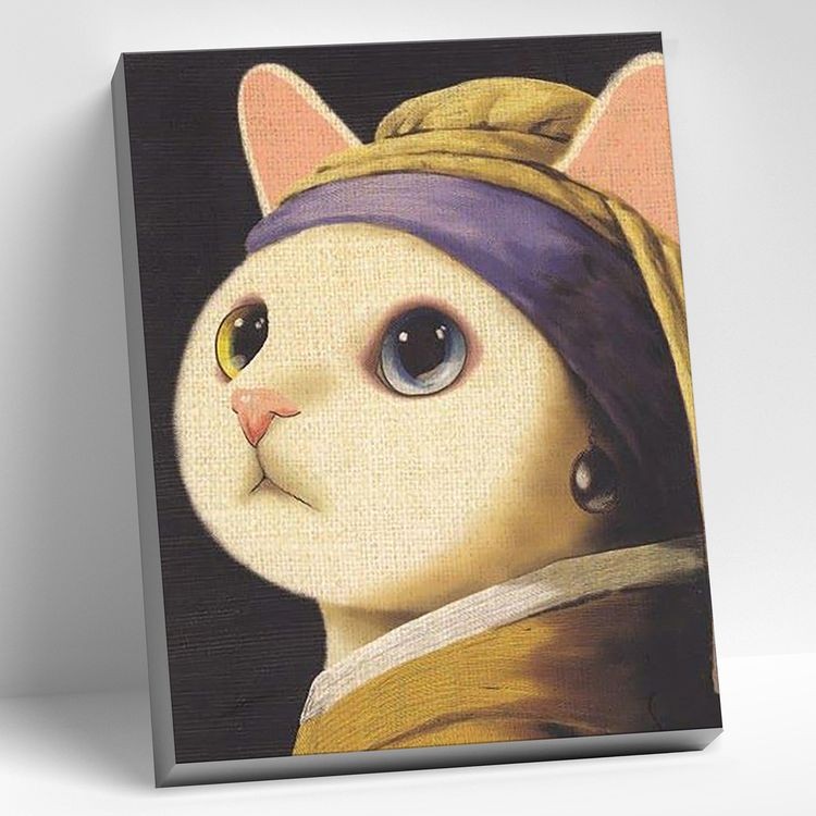 Картина по номерам «Кошка с жемчужной сережкой»