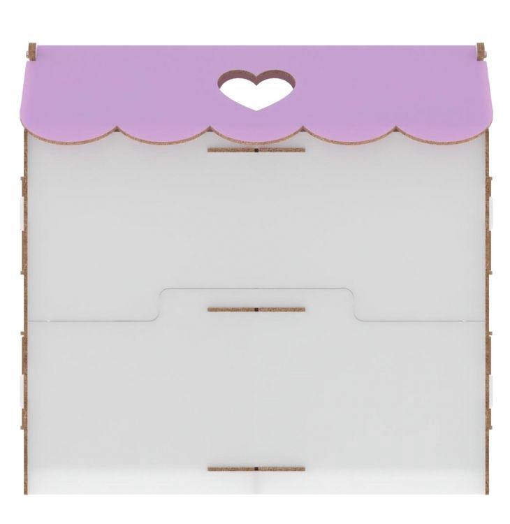 Конструктор «Кукольный домик Playwood», цветной (сиреневый), MEREO — картинка 3