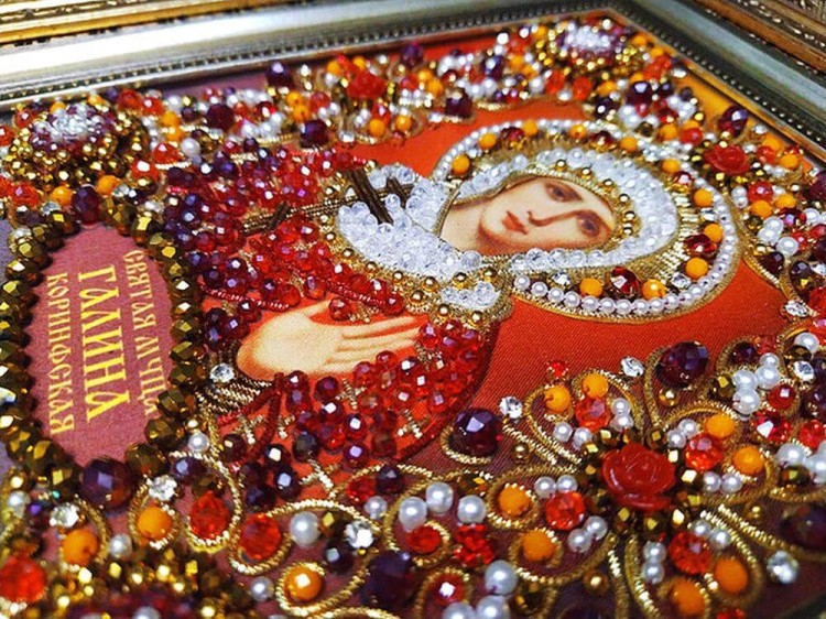 Набор вышивки хрустальными камнями «Святая Галина» — картинка 12