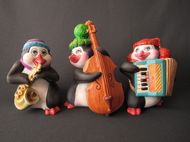 Фигурка для раскрашивания «Пингвин джаз сакс» — картинка 3