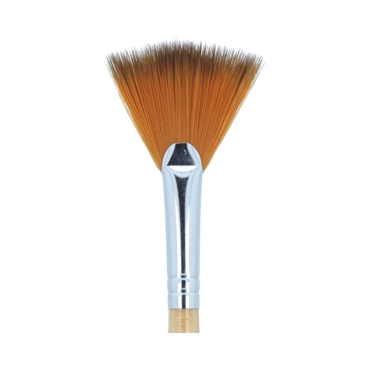 Кисть синтетика №10, веерная, 5 шт., короткая ручка, Mr.Painter — картинка 2