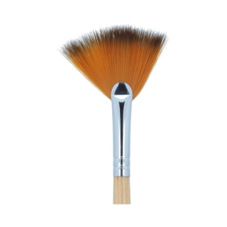 Кисть синтетика №08, веерная, 5 шт., короткая ручка, Mr.Painter — картинка 2