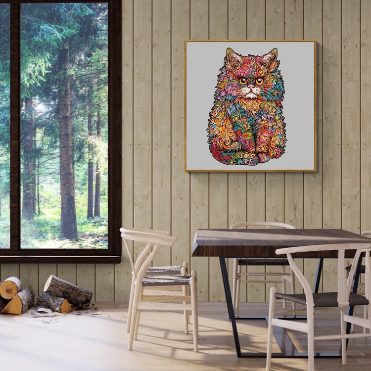 Деревянные пазлы «Пестрая киска S», Woodbests — картинка 8