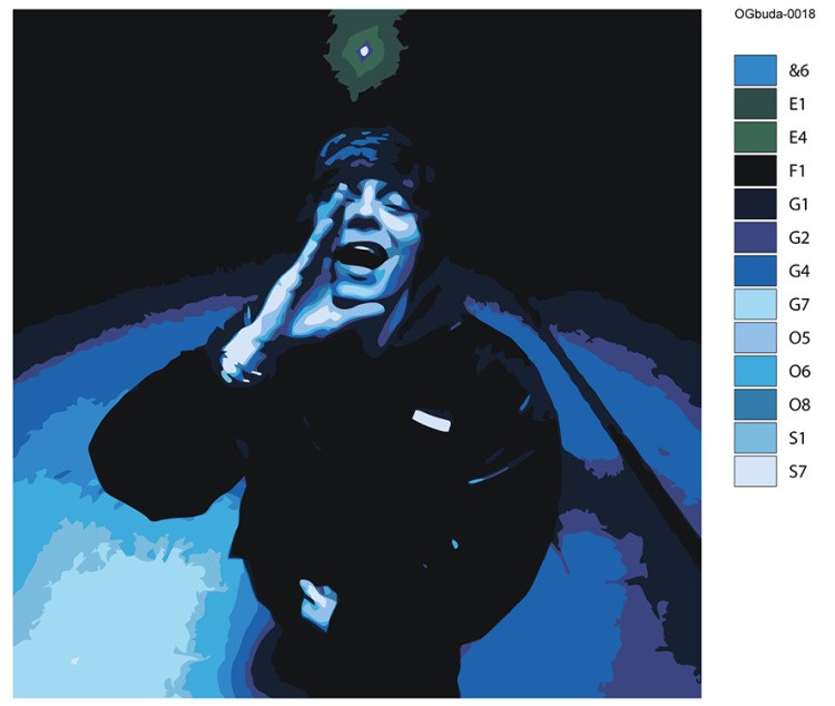 Картина по номерам «OG buda ОГ буда рэпер: портрет 40x40» — картинка 2