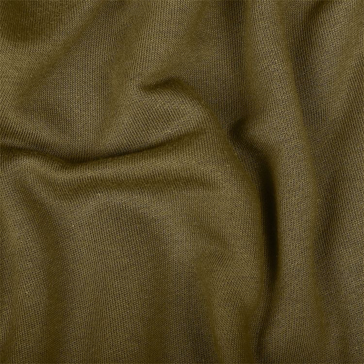 Ткань трикотаж Футер 3х нитка, петля, хлопок, 6 м, ширина 190 см, цвет: хаки, TBY — картинка 2