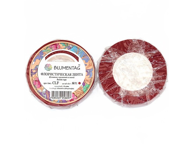 Флористическая лента CLF цвет: 31 красный 27.4 м, Blumentag — картинка 2