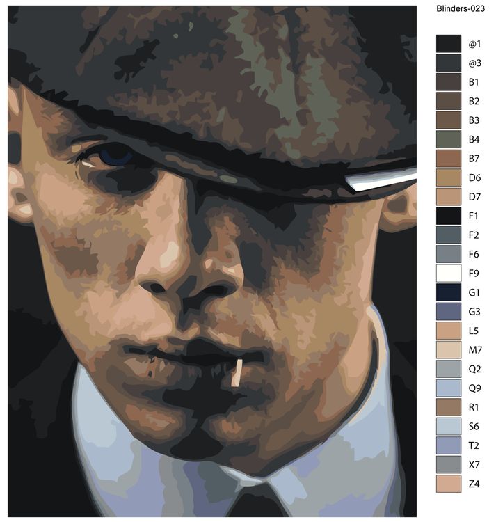 Картина по номерам «Острые козырьки: Джон Шелби 4» — картинка 2