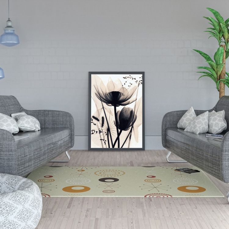 Картина по номерам «Монохромные цветы» — картинка 4