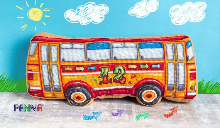 Набор для вышивания «Подушка. Автобус» — картинка 2