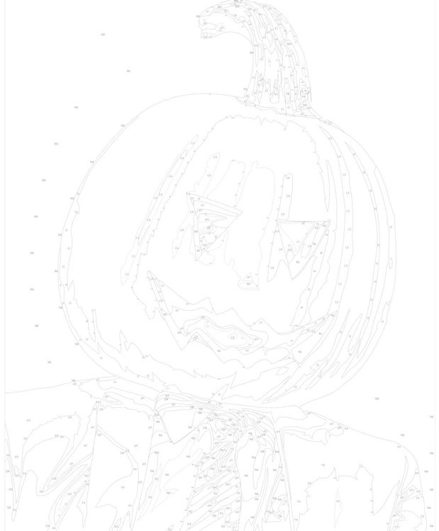 Картина по номерам «Тыквоголовый» — картинка 3