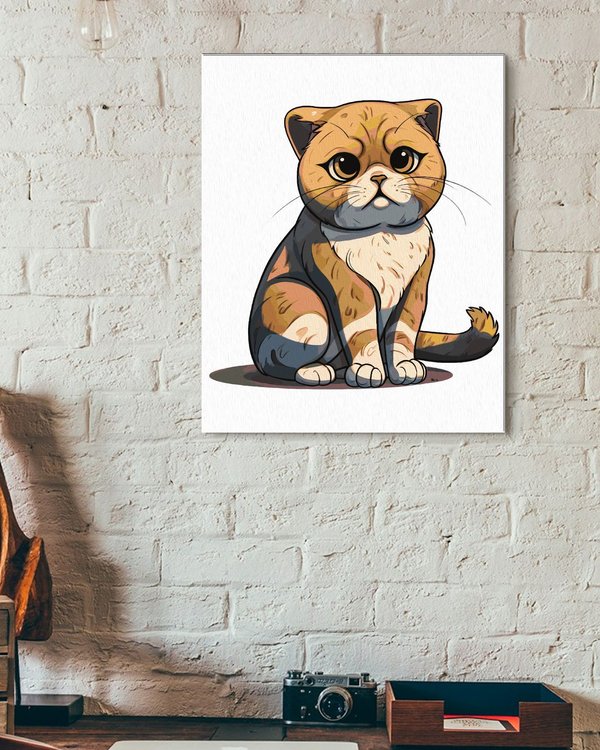 Картина по номерам «Скотиш-фолд милый котик» — картинка 3