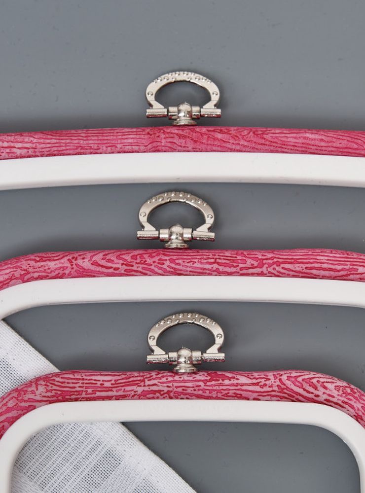 Пяльцы-рамка каучуковые 23х25 см, высота 10 мм, цвет: розовый, Nurge — картинка 2