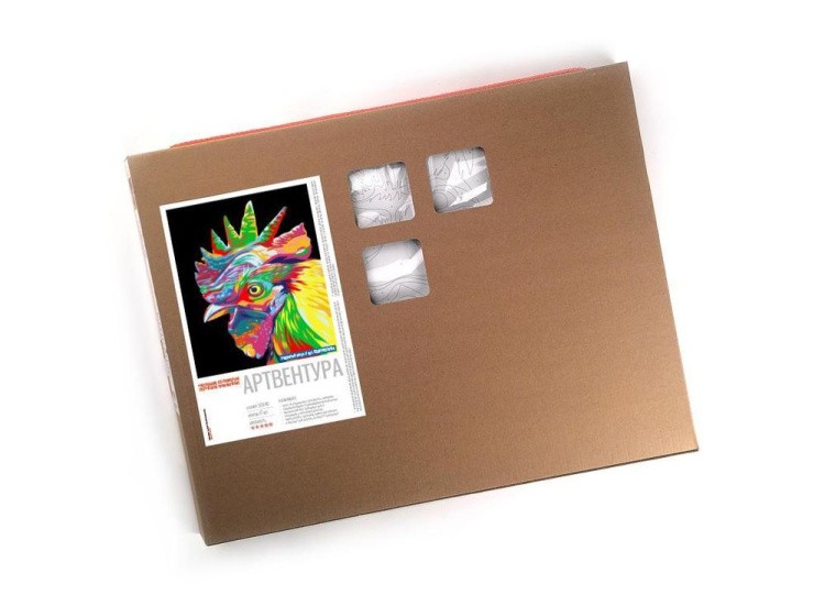 Картина по номерам «Радужный петух» — картинка 5