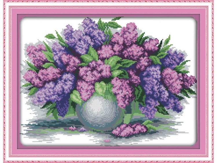 Набор для вышивания «Сирень в вазе» — картинка 2