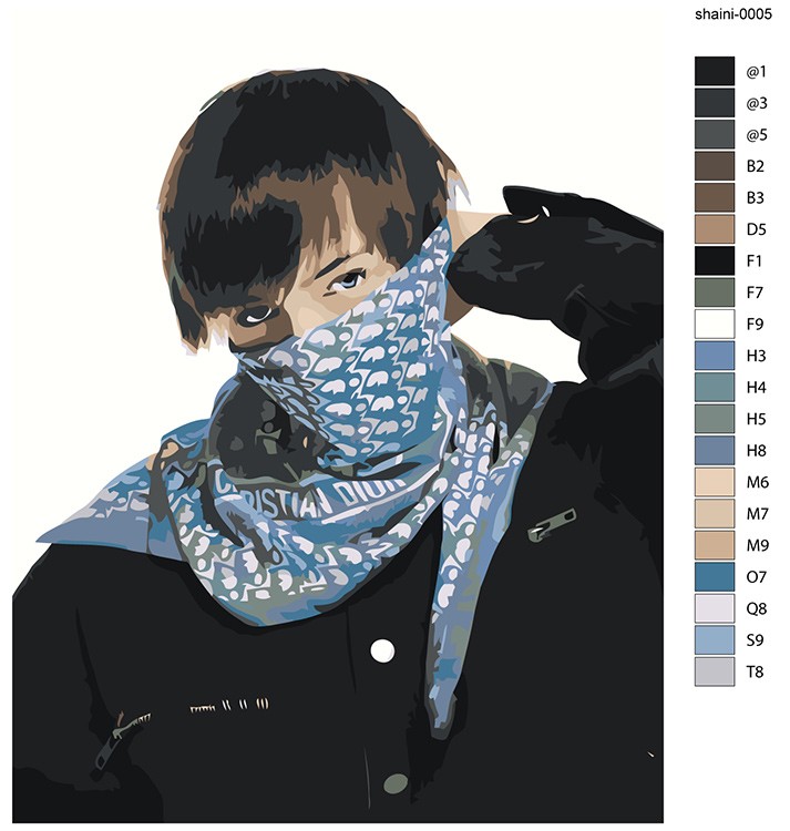 Картина по номерам «Рэпер Шайни, Никита Поляков: портрет» — картинка 2