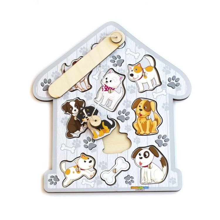 Развивающее пособие из дерева «Магнитная рыбалка. Собаки» — картинка 3