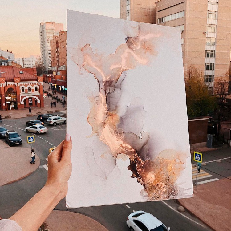 Алкогольные чернила бронза 15 мл, Kamenskaya Ink — картинка 4