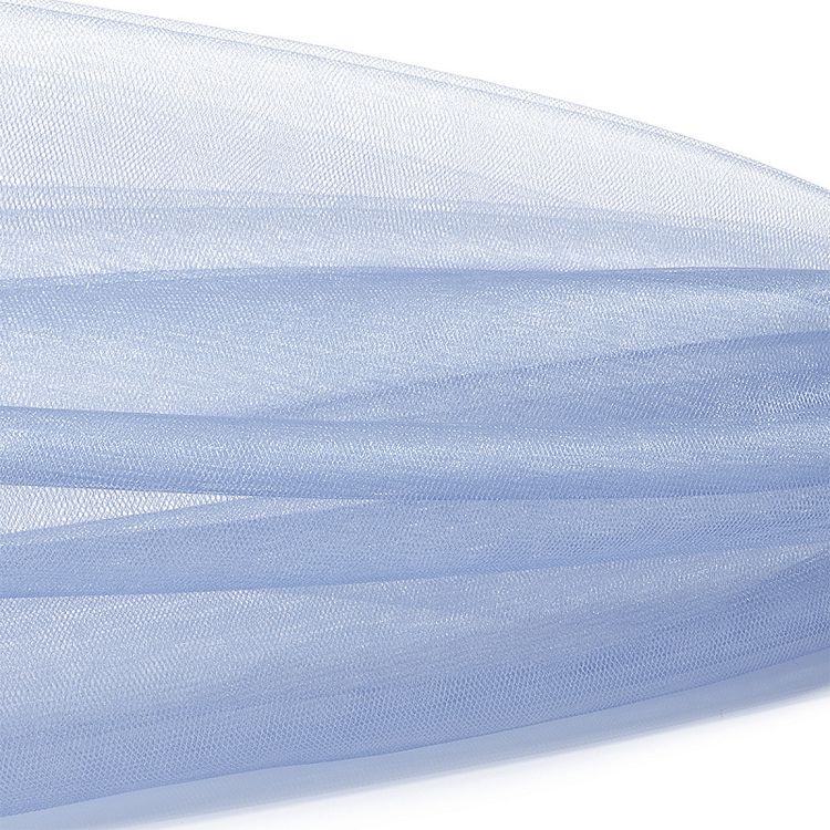 Фатин Kristal средней жесткости, блестящий, 5 м, ширина 300 см, 100% полиэстер, цвет: небесно-голубой — картинка 2