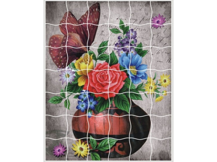 Пазлы-стикеры «Букет цветов»