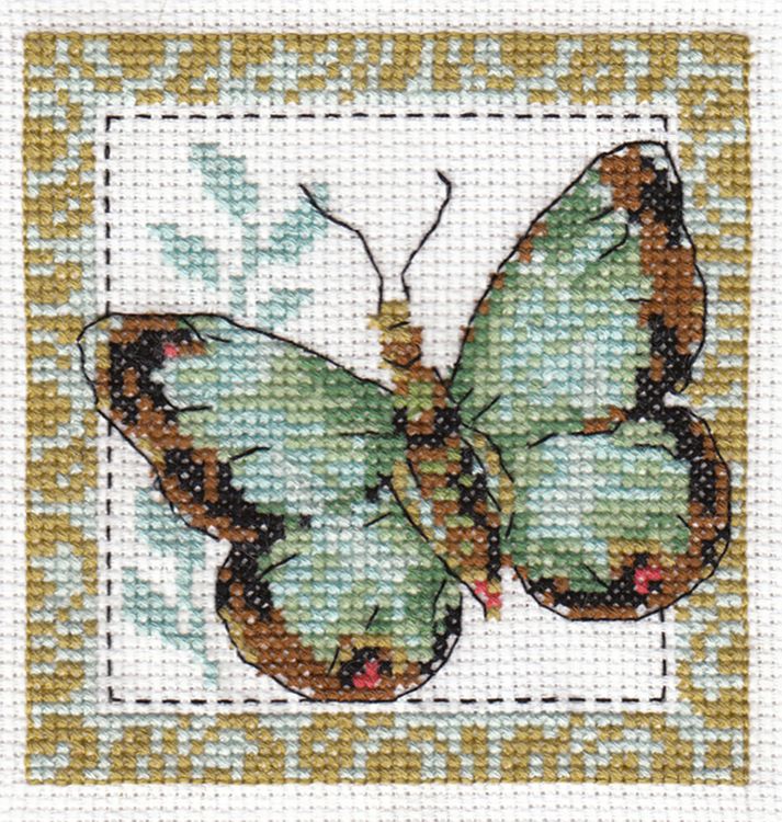 Набор для вышивания «Бабочка салатная»