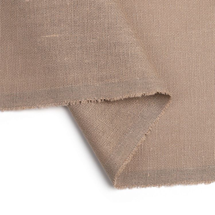 Ткань льняная, 10 м, ширина 140 см, 185 г/м², цвет: 72 миндаль, TBY — картинка 4