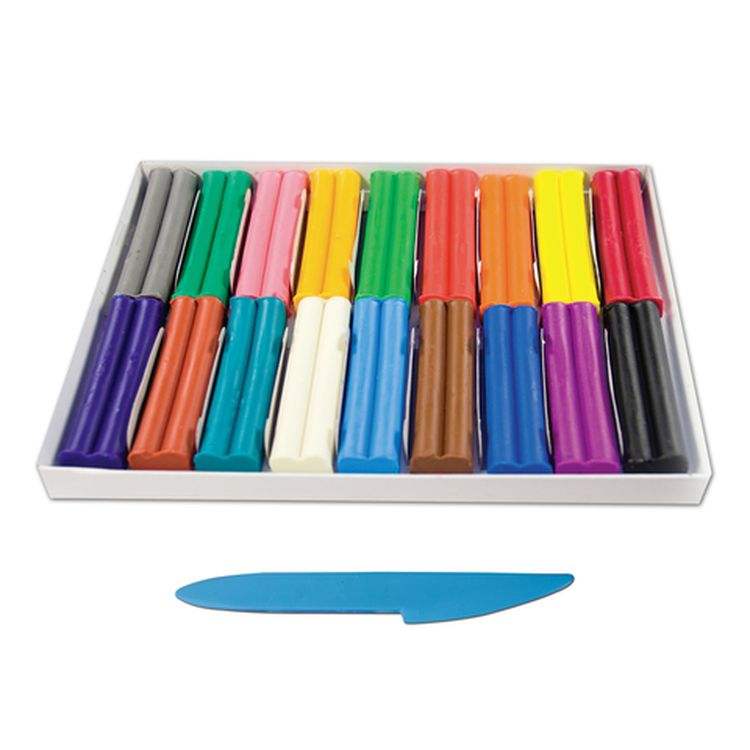 Пластилин восковой Луч «Фантазия», 18 цветов, 270 г, со стеком — картинка 2