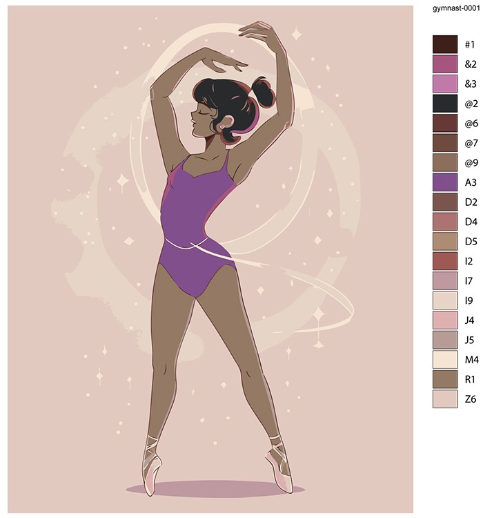 Картина по номерам «Гимнастика: девушка гимнастка арт 40x50» — картинка 2