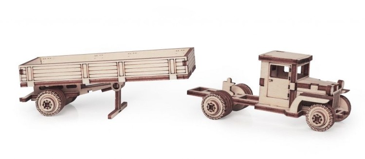 Конструктор из дерева «Грузовичок с прицепом», Lemmo — картинка 3