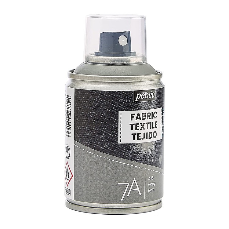 Краска для текстиля 7А Spray (аэрозоль), 100 мл, цвет: светло-серый, Pebeo — картинка 3