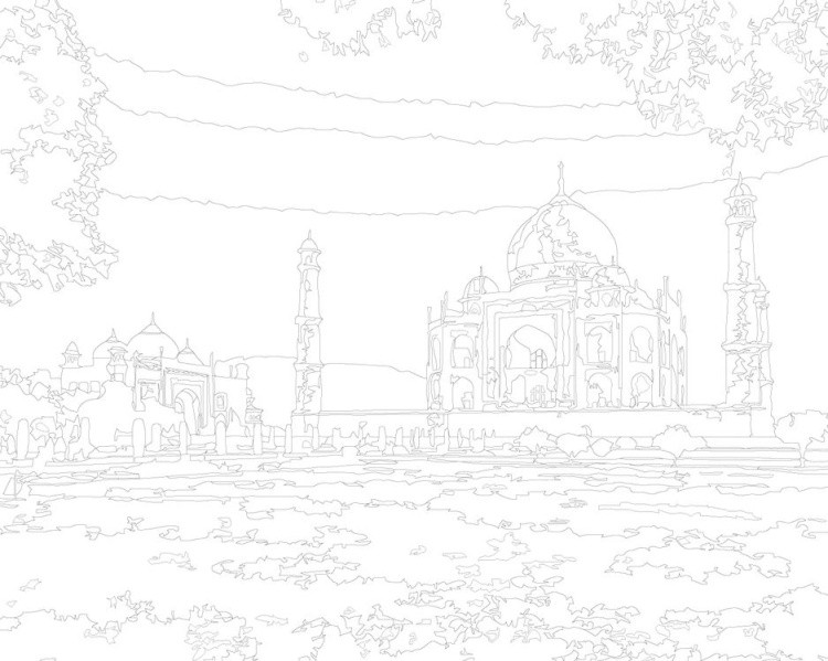 Картина по номерам «Тадж-Махал 2» — картинка 3