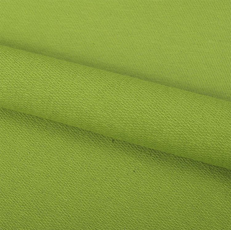 Ткань трикотаж Футер 2х нитка, петля, с лайкрой, 6 м, ширина 180 см, 240 г/м2, цвет: сочный лайм, TBY — картинка 5