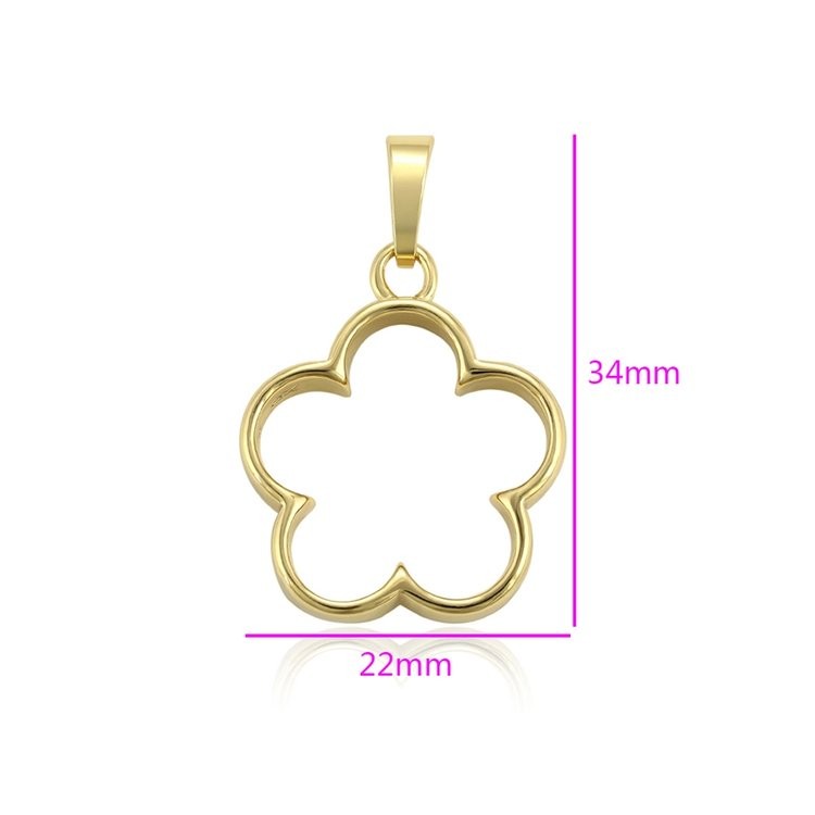 Металлический молд для кулона цветок — картинка 2