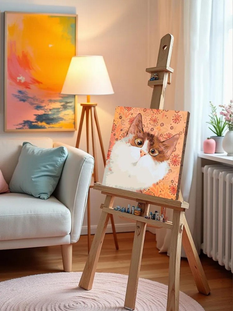 Картина по номерам «Удивленный кот» — картинка 10