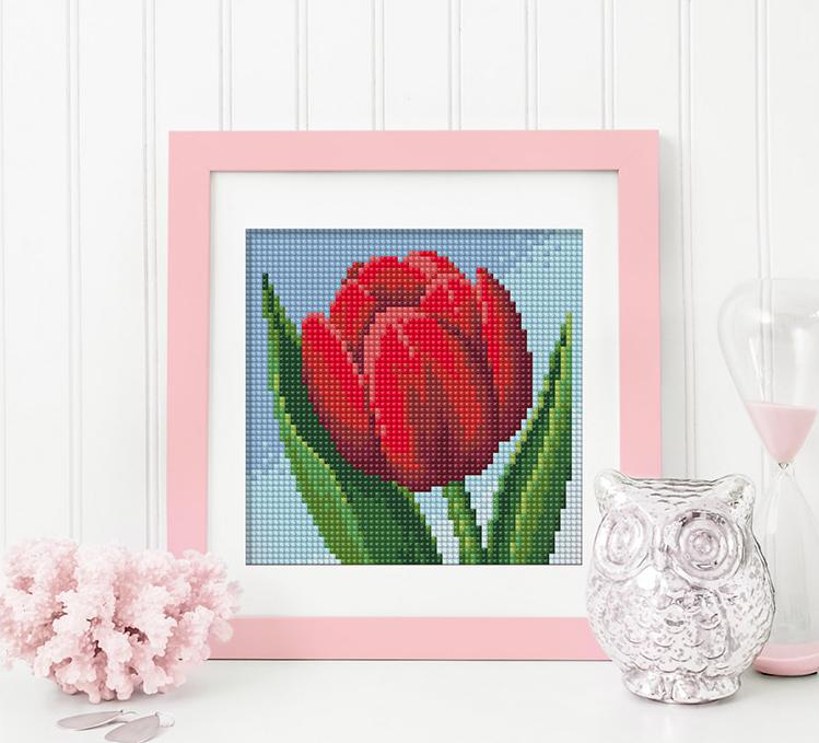 Алмазная вышивка «Красный тюльпан» — картинка 2