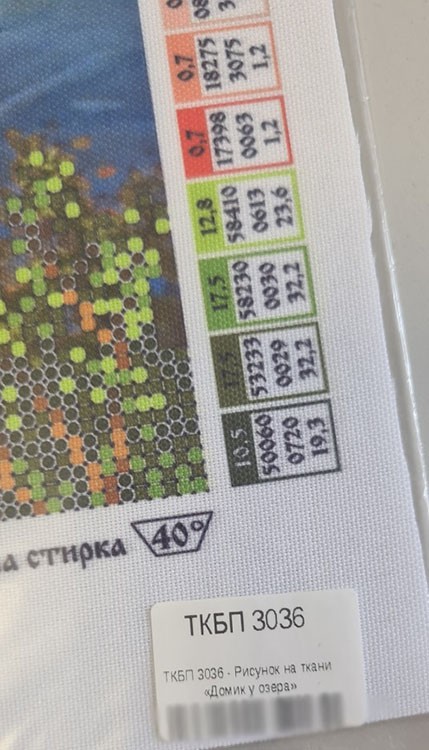 Рисунок на ткани «Домик у озера» — картинка 3